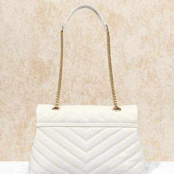 White Elegant Women's Large Capacity Shoulder Bag - Picture 5 of 5